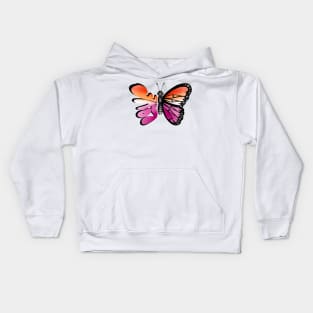 Lesbian Pride Butterfly Kids Hoodie